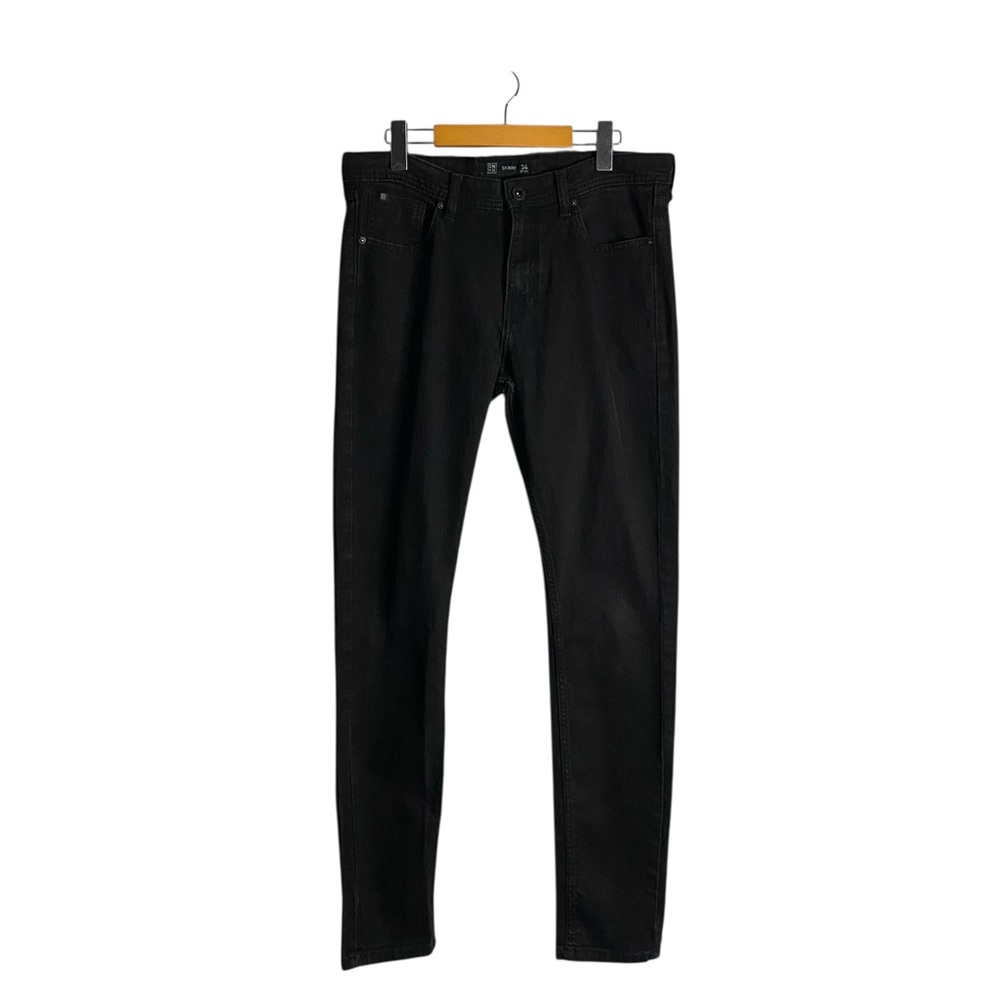 DNMX Men's Black Casual Skinny Denim Jeans